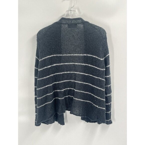 Wooden Ships Striped Open Cardigan Gray Wool Mohair Sz S / M - Picture 5 of 5